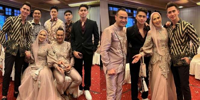 7 Potret Verrell Bramasta Hadiri Acara Lamaran Venna Melinda yang Gagah Pakai Baju Batik