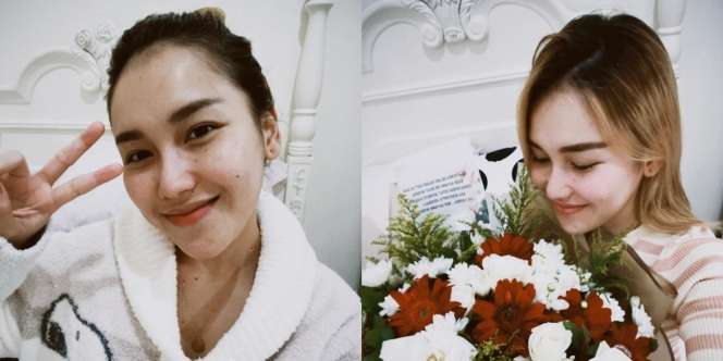 10 Potret Ayu Ting Ting yang Sedang Sakit, Dapat Bunga dan Rayakan Hari Valentine Sendiri