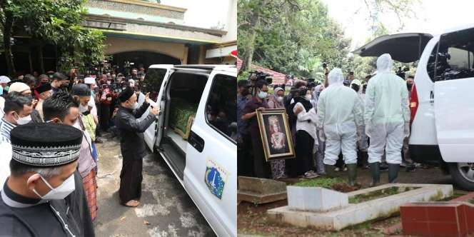 10 Potret Jenazah Dorce Gamalama Saat Disalatkan di Dalam Ambulans