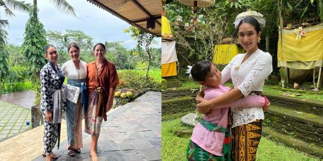 Beragama Hindu, Ini Pesona Happy Salma Saat Jalani Ritual dengan Pakai Baju Adat Bali yang Ayu