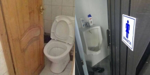 Bikin Bingung Orang Kebelet, 12 Pintu Toilet Ini Punya Desain yang Nggak Umum