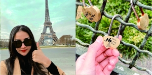 7 Potret Anya Geraldine Liburan ke Paris, Pasang Gembok Cinta 'For Me And My Future'