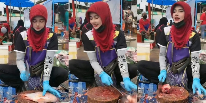 Penjual Ikan Cantik Asal Thailand Curi Perhatian, Netizen: Kalau di Indonesia Udah Jadi Selebgram Ini
