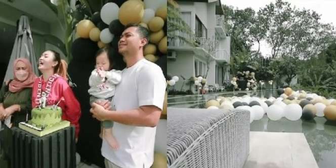 11 Potret Zaskia Gotik Beri Surprise Ulang Tahun Suami, Sewa Vila Super Mewah dan Meriah