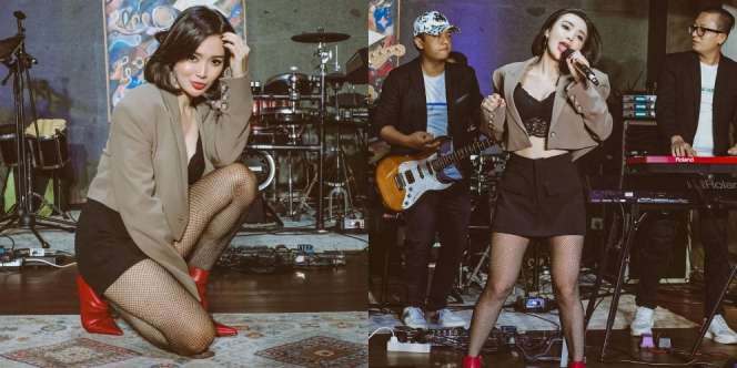10 Pesona Wika Salim Manggung Pakai Outfit Jaring-jaring, Sukses Bikin Netizen Salfok!