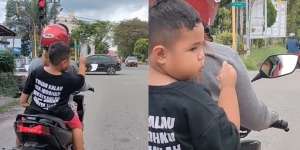 Viral Bocah 'Literally' Coba Makan Angin, Bikin Heran Netizen