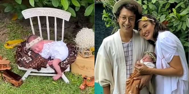 Jauh dari Kesan Mewah, Ini Pemotretan Nadi Djiwa Bayi Bule Anak Nadine Chandrawinata di Halaman Rumah