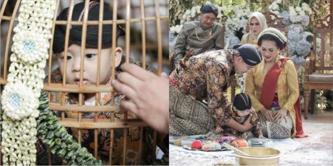 Ini Momen Tedak Sinten Anak Tata Janeeta dan Brotoseno yang Penuh Suka Cita, Dandanan Baby Erlangga Curi Perhatian