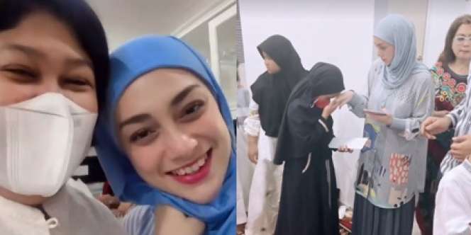 8 Potret Perayaan Ulang tahun Celine Evangelista, Undang Ustaz dan Tampil Berhijab Warna Biru