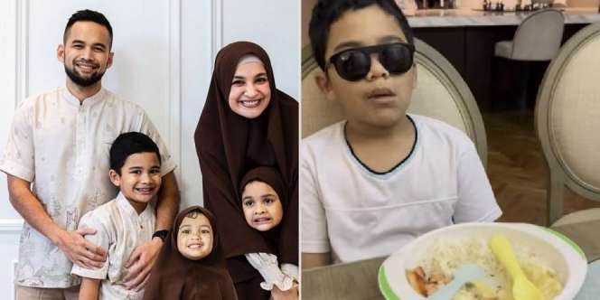 Momen Lucu Anak Teuku Wisnu Pakai Kacamata Hitam Saat Makan Sahur, Ternyata Gegara Hal Ini