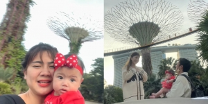 Jalan-Jalan ke Singapura, Ini 10 Potret Baby Bible Diajak ke Tempat Lamaran Felicya Angelista dan Hito Caesar