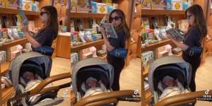Ini Potret Nikita Willy Ajak Baby Izz ke Toko Buku Tanpa Babysitter, Banjir Pujian Netizen