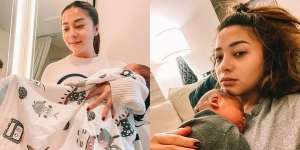 Sederet Potret Nikita Willy Momong Baby Izz Sendiri Tanpa Pakai Babysitter, Cuek Tampil No Make Up dan Tetap Cantik