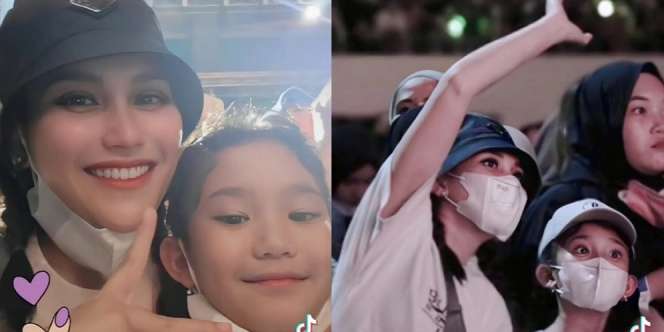 Potret Ayu Ting Ting Rela Berdesakan dengan Fans Demi Ajak Bilqis Nonton NCT Dream, Tuai Pujian Netizen