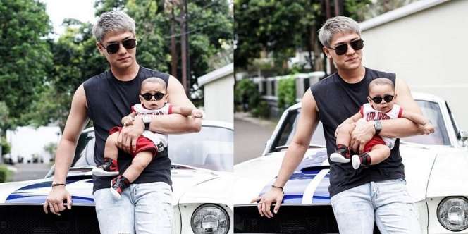 Sama-Sama Ganteng, Ini Potret Rizky Billar Momong Baby Leslar yang Kompak Abis Bak Kakak Beradik