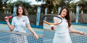 Terlihat Bugar, Ini Potret Anissa Aziza Main Tenis! Gak Kelihatan Kalau Udah Punya 2 Anak