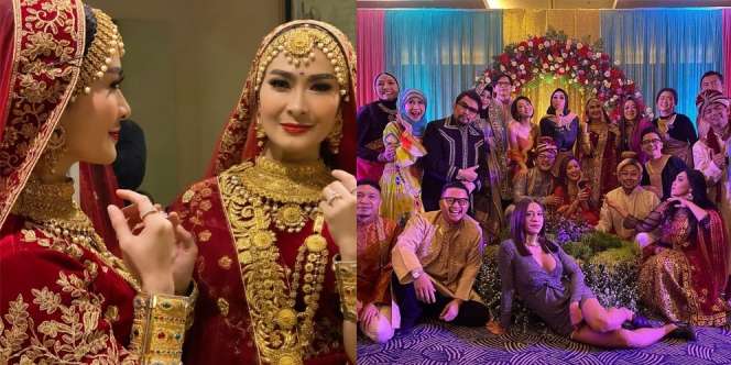 Potret Perayaan Ulang Tahun Iis Dahlia Bertema Bollywood, Cantik Berbalut Kain Sari India