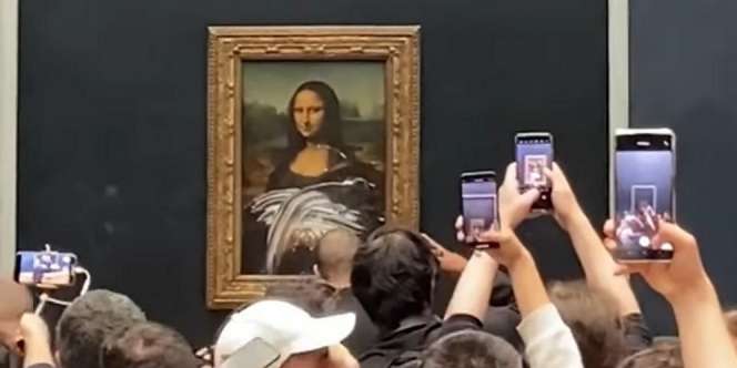 Lukisan Mona Lisa Jadi Sasarn Vandalisme Pria Tak Dikenal, Bentuknya Belepotan Dilempar Kue