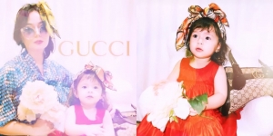 9 Potret Asmirandah dan Baby Chloe Ikutan Gucci Challenge, Wajah Bulenya Gemoy Banget!