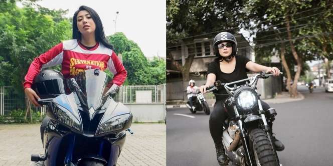 Bak Bidadari Berkuda Besi, Ini 10 Potret Adu Gaya Angela Lorenza dan Nabila Putri di Atas Moge