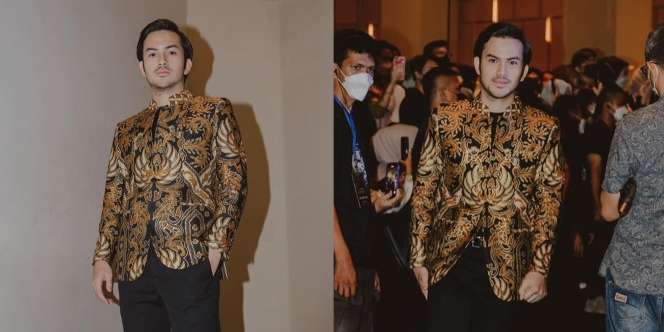 7 Pesona Rizky Nazar Hadiri Premier Film Gatot Kaca, Tampil Ganteng dan Gagah dengan Baju Batik
