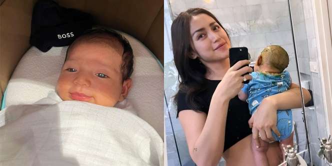 Potret Gemas Baby Don Anak Jessica Iskandar yang Baru Dibotakin, Kini Dibalur Seledri dan Lidah Buaya biar Rambutnya Tumbuh Lebat