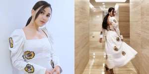 9 Pesona Ayu Ting Ting Pakai Dress Putih dengan Pamer Punggung Mulus, Cantik dan Stunning Banget!