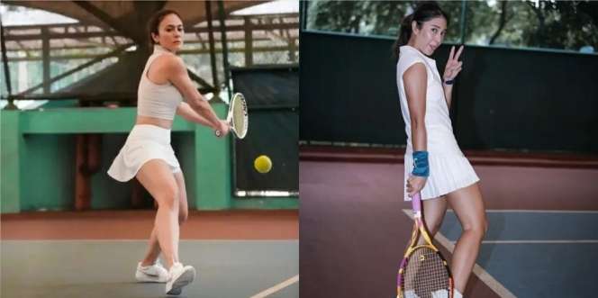 Adu Gaya Wulan Guritno dan Dian Sastro Saat Main Tenis, Gak Ragu Buat Mandi Keringat