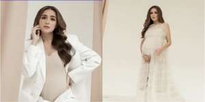 Potret Maternity Shoot Yasmine Wildblood Serba Putih dari Kulit Sampai Background