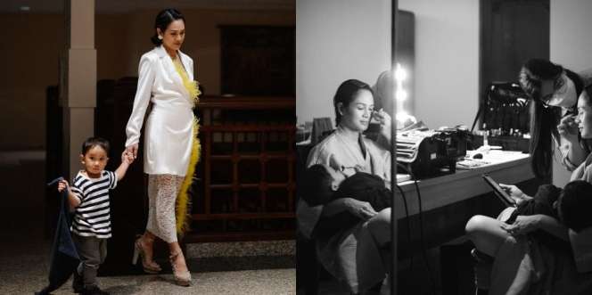 Super Mom, Ini Potret Andien Aisyah Ajak Tabi Anak Bungsunya Bekerja