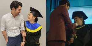 Bawakan Bunga, Ini Momen Manis Reza Rahadian Saat Hadiri 'Wisuda' Prilly Latuconsina