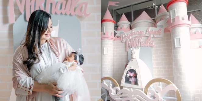 10 Potret Perayaan Aqiqah Mikhaila Anak Eriska Rein, Syahdu Dihiasi Dekor Unik Nuansa Soft Pink