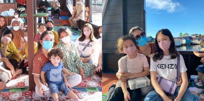 Potret Ussy Sulistiawaty Ajak Anak-Anaknya Kunjungi Keluarga di Kalimantan, Seru Jelajahi Sungai Arut
