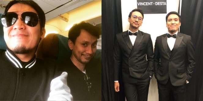 30 Tahun Bersama, Ini 10 Potret Persahabatan Vincent dan Desta dari Dulu sampai Sekarang