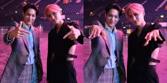 Definisi Fanboy Sukses, Ini Potret Taeyang SF9 Foto Bareng Kai EXO di London
