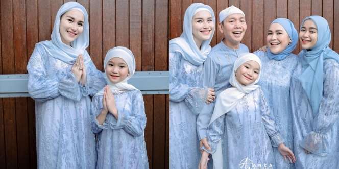9 Potret Ayu Ting Ting Rayakan Idul Adha Bareng Keluarga, Gaya Hijab Leher Terbuka Jadi Perbincangan