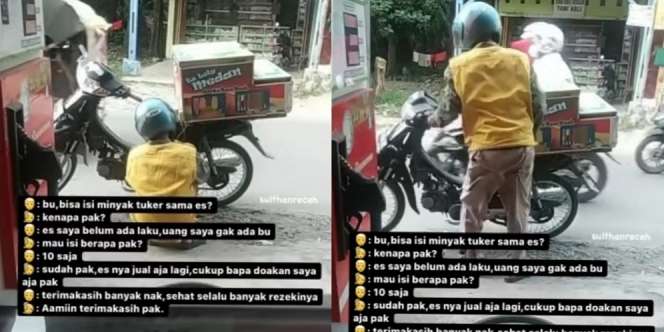 Jualan Tak Ada yang Laku, Pedagang Ini Sampai Beli Bensin Tukar dengan Es Loli