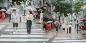 Udah Mirip K-Drama, Ini Potret Naysila Mirdad Main Hujan-Hujanan di Korea Selatan