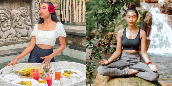 8 Potret Novia Bachmid Pakai Baju Crop Top, Tunjukkan Perut Rata dan dan Body Goals yang Memukau