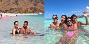 10 Potret Mieke Amalia Liburan ke Labuan Bajo, Pakai Swimsuit Two Piece Pamer Tato di Perut