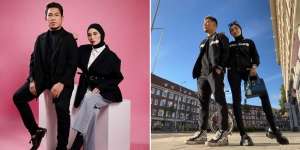 10 Potret Rizal Armada dan Monica Imas Berbalut Outfit Serba Hitam, Pasangan Mamba yang Swag Abis!