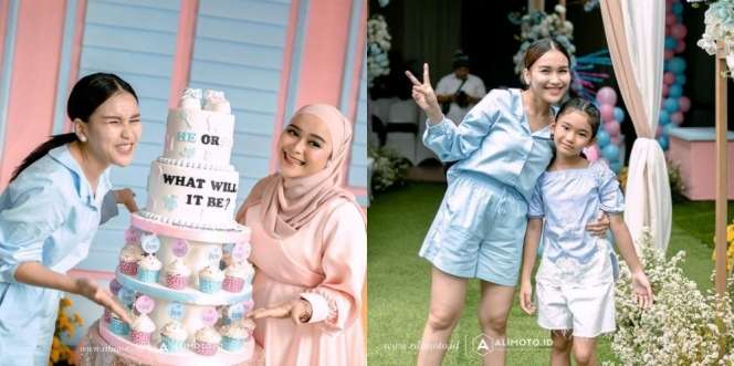 9 Potret Ayu Ting Ting di Acara Gender Reveal Syifa, Tampil Kasual dan Kompak Bareng Bilqis