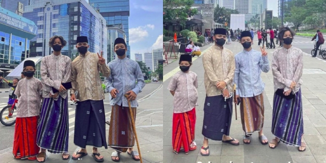 7 Gaya Gen Halilintar Nongkrong di Sudirman, Pakai Outfit Beda dari yang Lain!