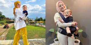 10 Potret OOTD Nathalie Hoslcher Saat Gendong Baby Adzam, Selalu Cetar Bak Super Model