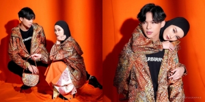 Serba Oranye, Ini 7 Gaya Pemotretan Terbaru Dinda Hauw dan Rey Mbayang dengan Outfit Merek Burberry