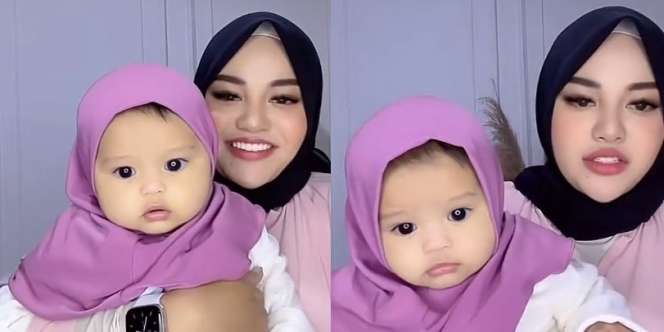 Sudah Punya Produk Sendiri, Ini 7 Potret Baby Ameena Berhijab yang Bikin Wajahnya Makin Bulat dan Imut