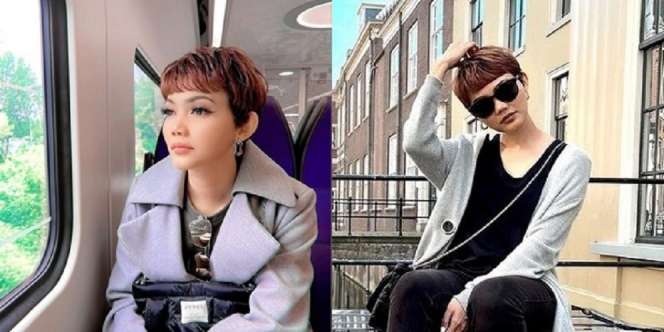 Selalu Tampil Unik, Ini 8 Potret Rina Nose dengan Gaya Rambut Pendeknya