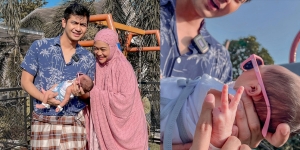 10 Potret Baby R Berjemur Bareng Ria Ricis dan Teuku Ryan, Santuy Banget Sambil Pose Peace