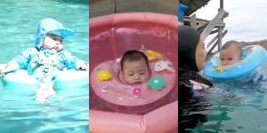 10 Potret Bayi Artis Saat Berenang Sendiri, Ada yang Sudah Berani Nyemplung ke Laut!