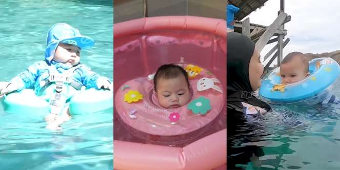 10 Potret Bayi Artis Saat Berenang Sendiri, Ada yang Sudah Berani Nyemplung ke Laut!